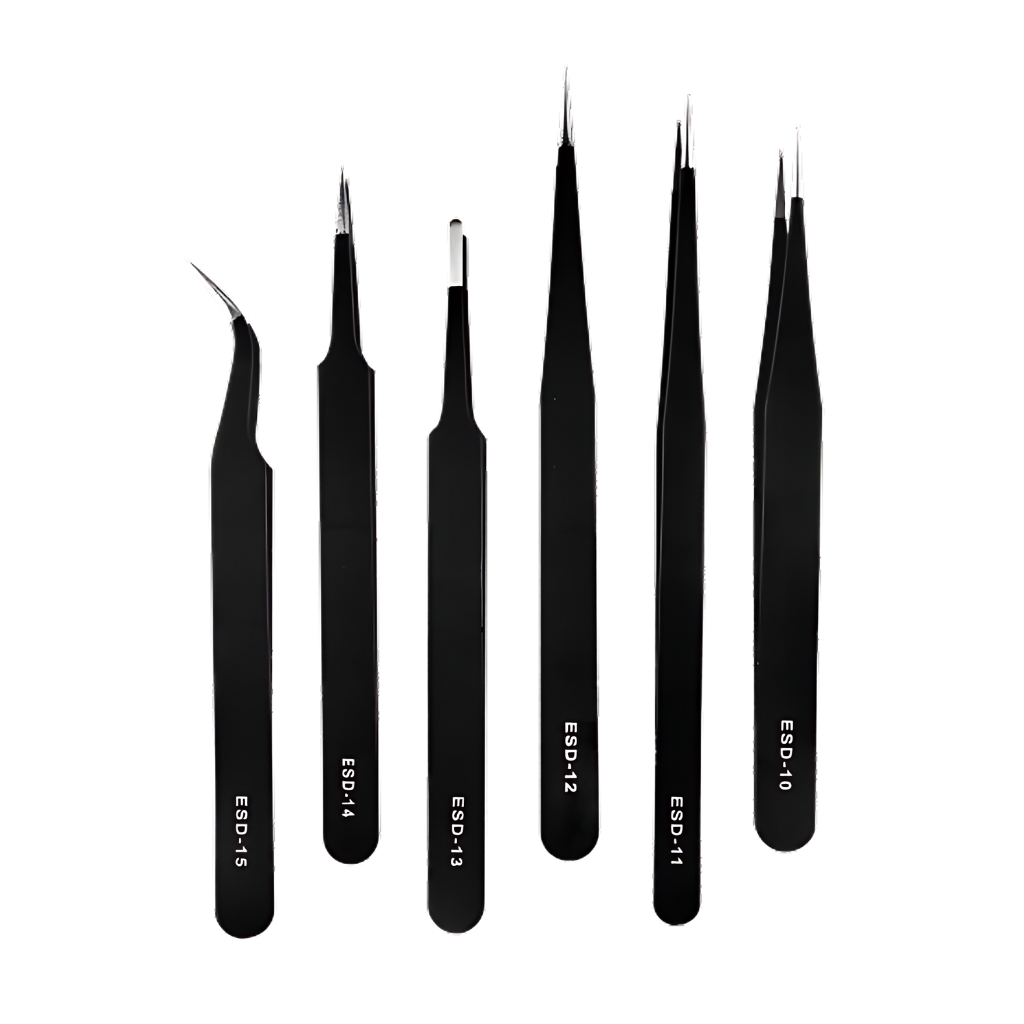 6pcs Tweezer Anti-Static ESD Precision Tool Set